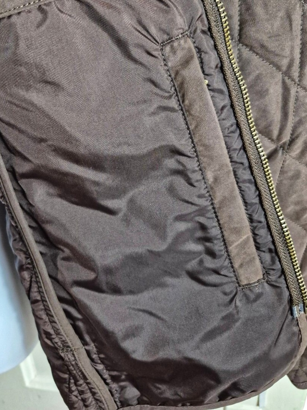 LL Bean XL Brown Quilted Riding Heritage Jacket Equestrian Barn Coat Minimalist - Picture 7 of 11